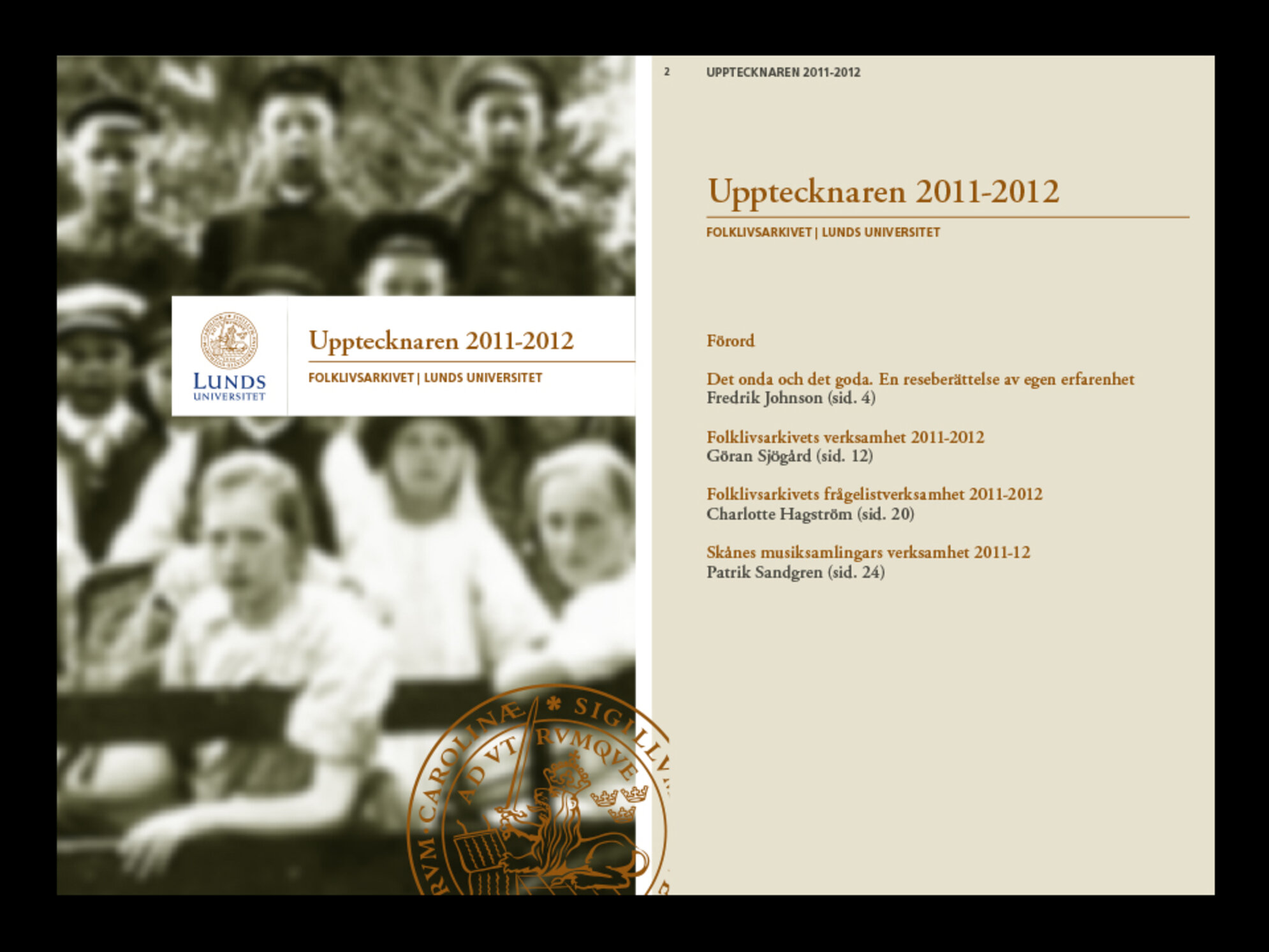 Omslag och innehåll 2011-2012