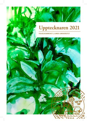 Omslag till tidskriften Upptecknaren. Akvarell av Cecilia Fredriksson. 