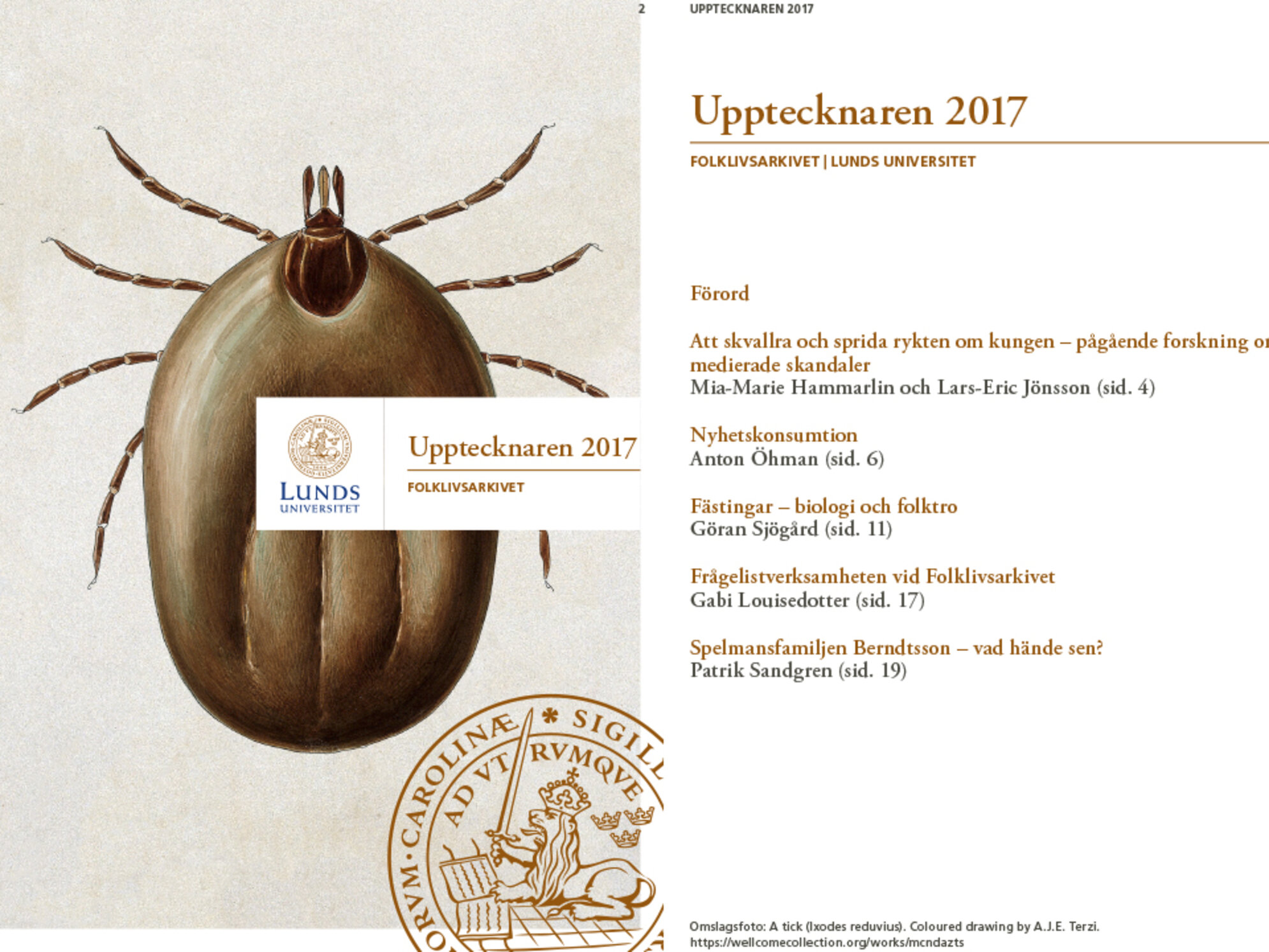 Omslag och innehållsförteckning 2017